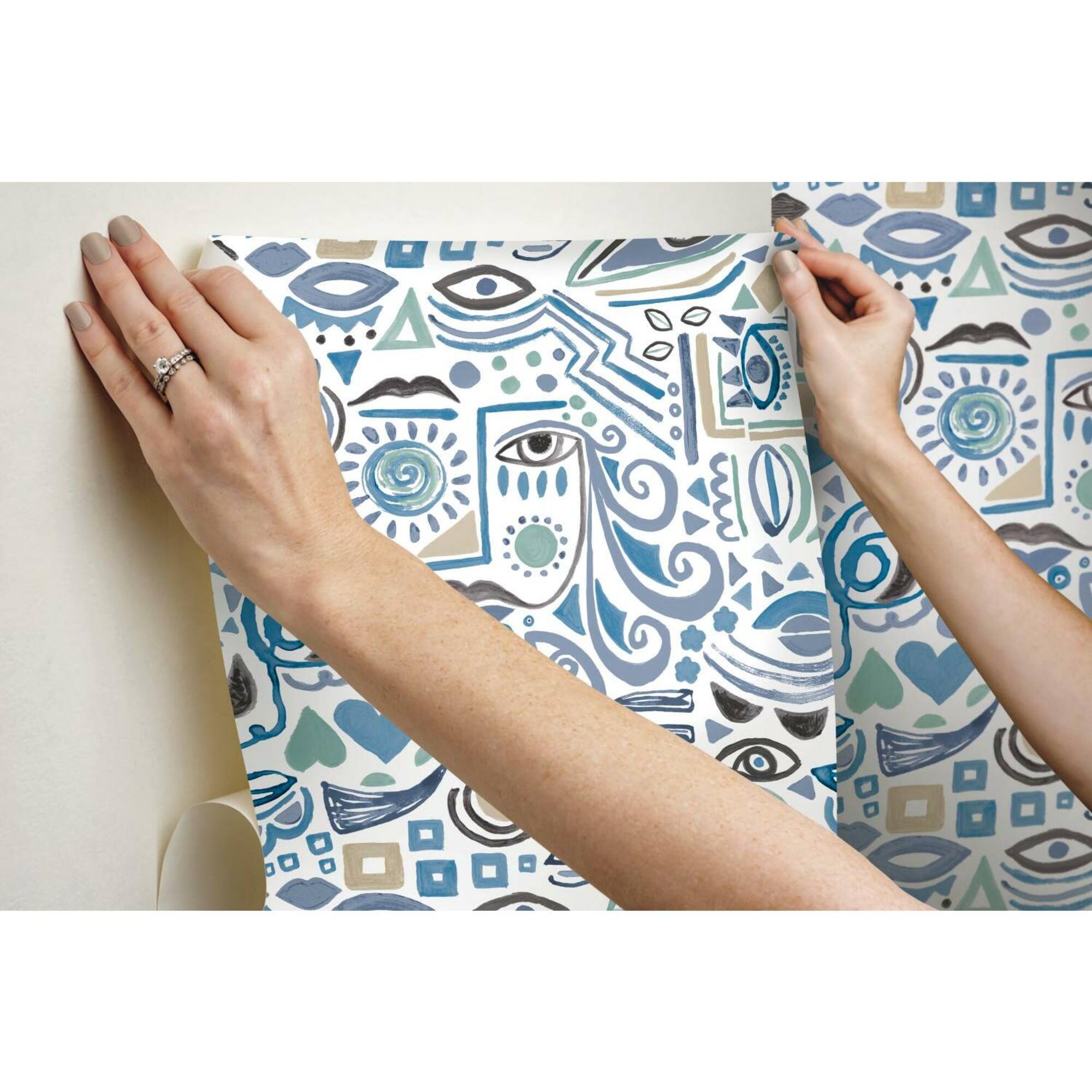 RoomMates Mod Faces Peel & Stick Wallpaper